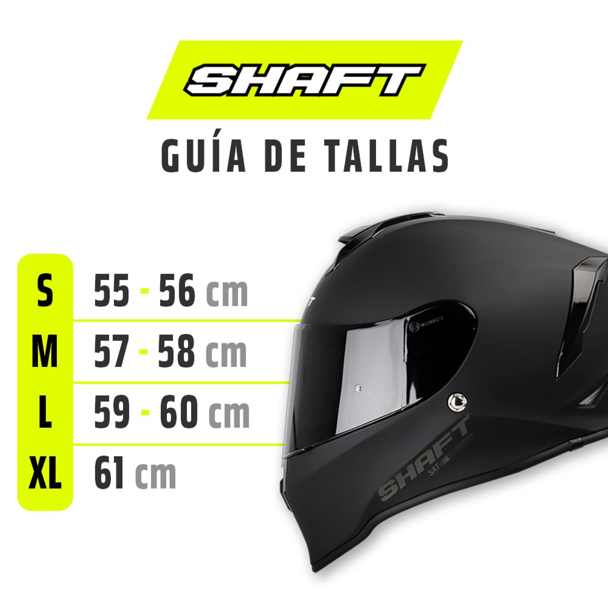 SHAFT - Casco Integral SHAFT SH-502SP Solid Negro Azul Talla L Certificado DOT para Moto Seguridad Premium