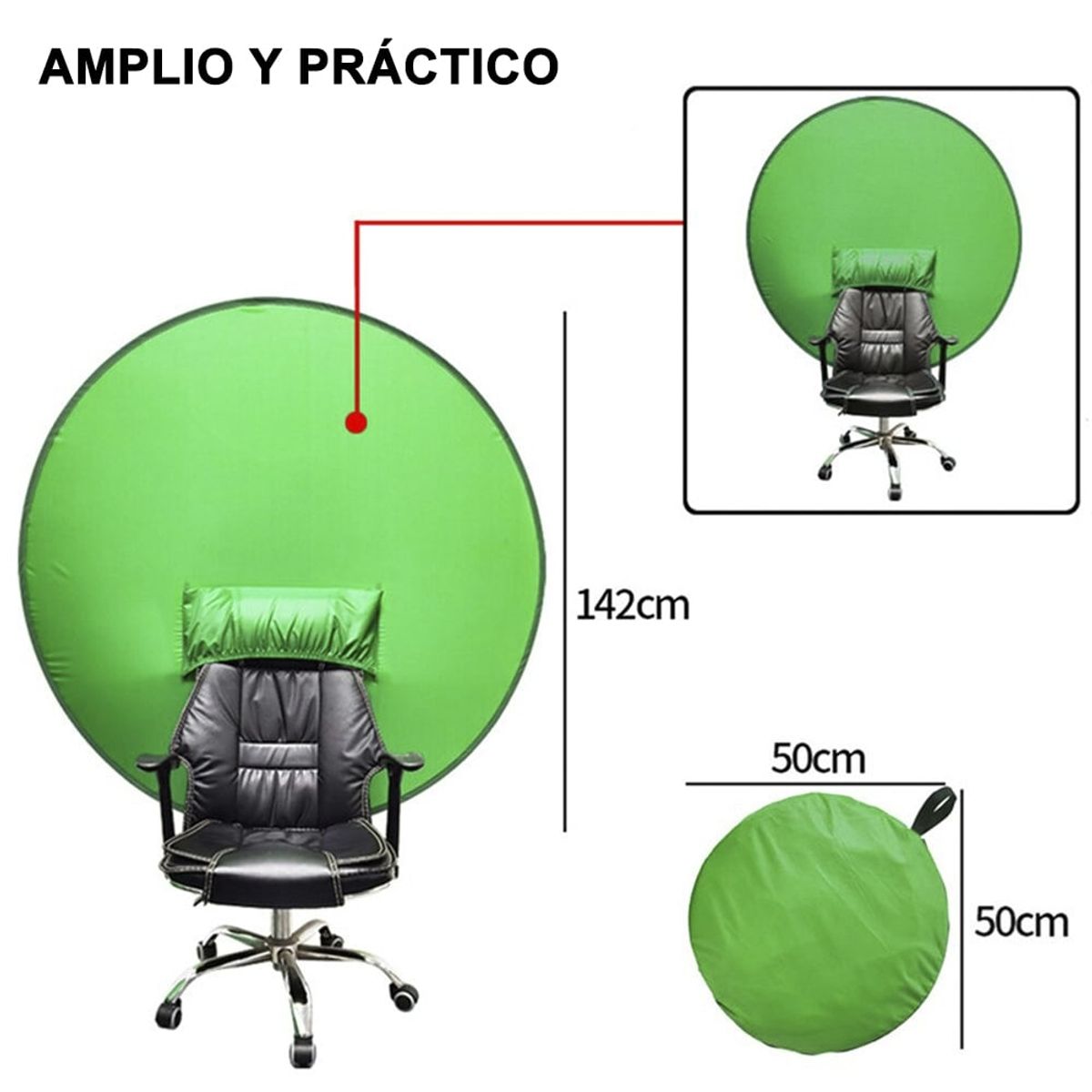 INTERLUD - Fondo Verde Chroma de Silla para Fotografía y Video interlud