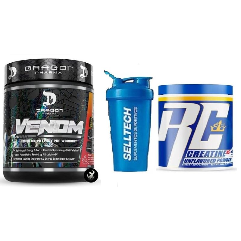 DRAG PHARMA - Dragon Pharma Venom Pre Entreno 40servs Pote + RC300 G Polvo oferta