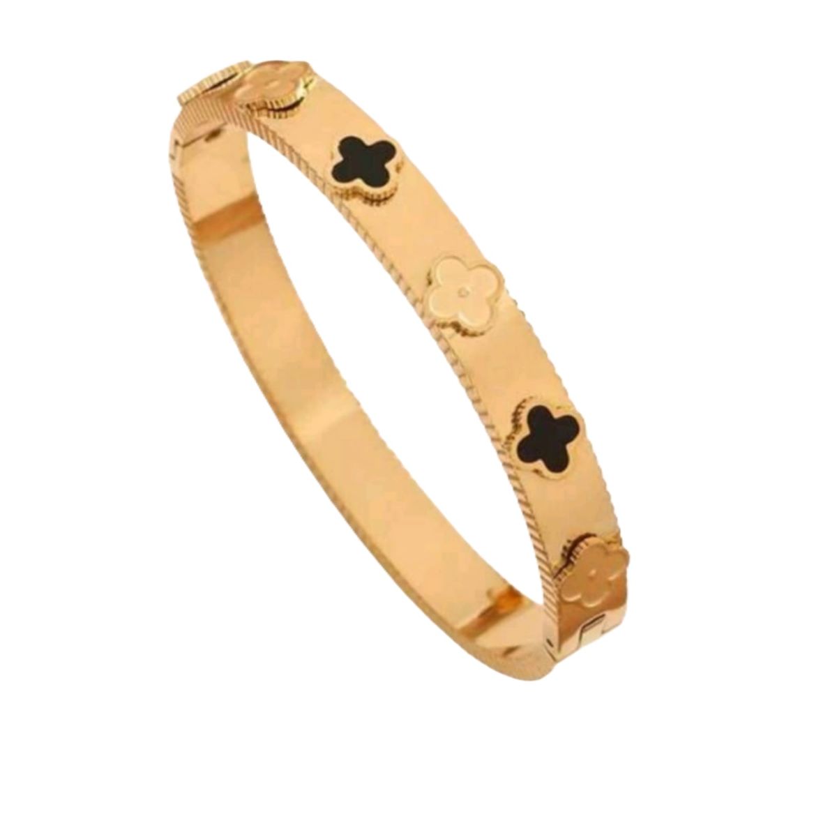 GENERICO - PULSERA DE ACERO INOXIDABLE TREBOL