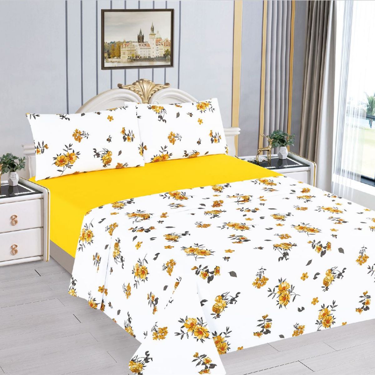 CASATEX - JUEGO DE SABANAS CASATEX CON DISEÑO 2 PLZ