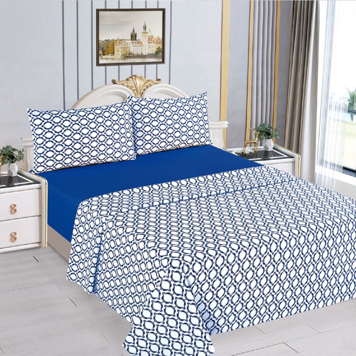 CASATEX - JUEGO DE SABANAS CASATEX CON DISEÑO 2 PLZ