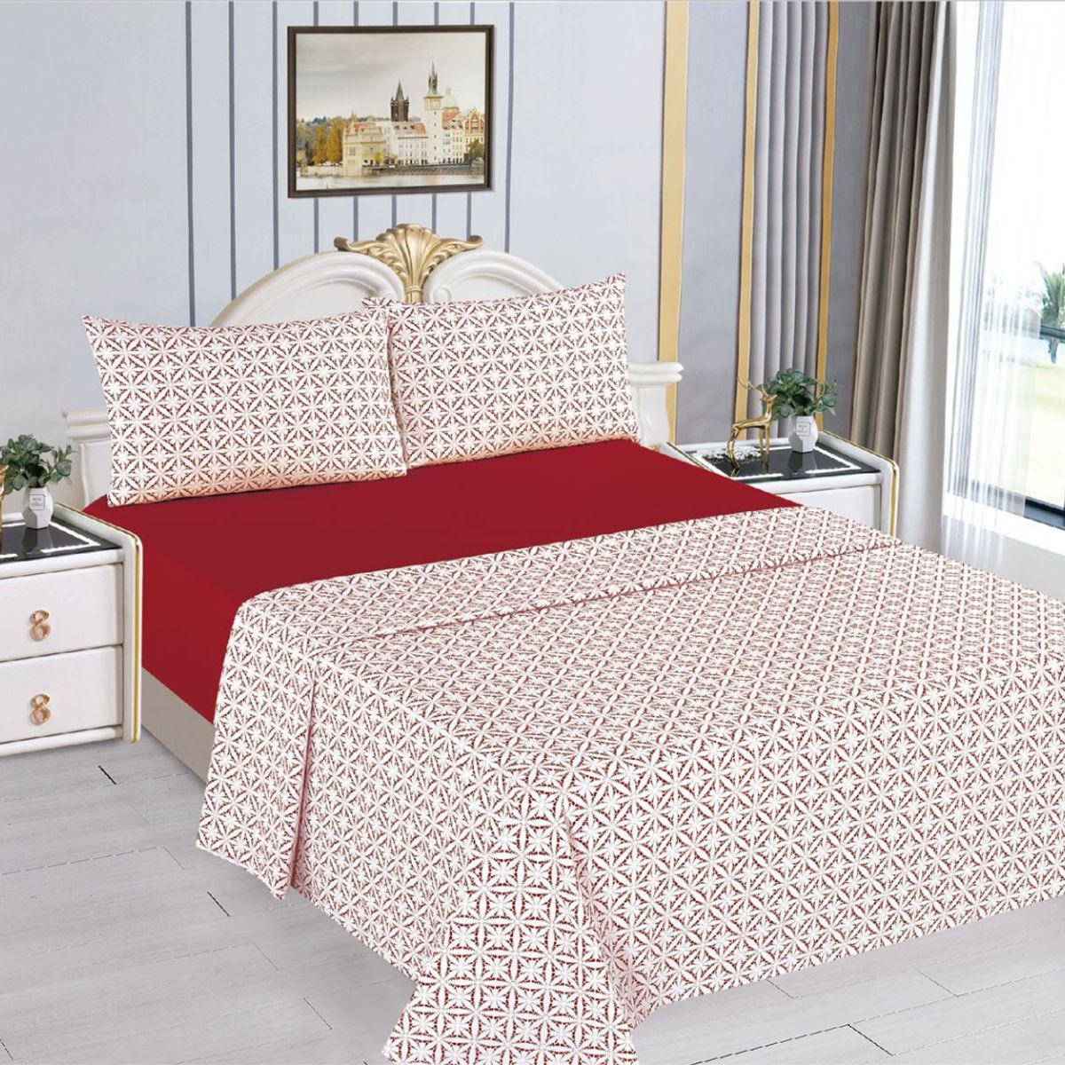 CASATEX - JUEGO DE SABANAS CASATEX CON DISEÑO 2 PLZ