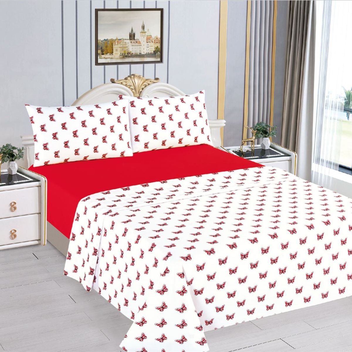 CASATEX - JUEGO DE SABANAS CASATEX CON DISEÑO 2 PLZ