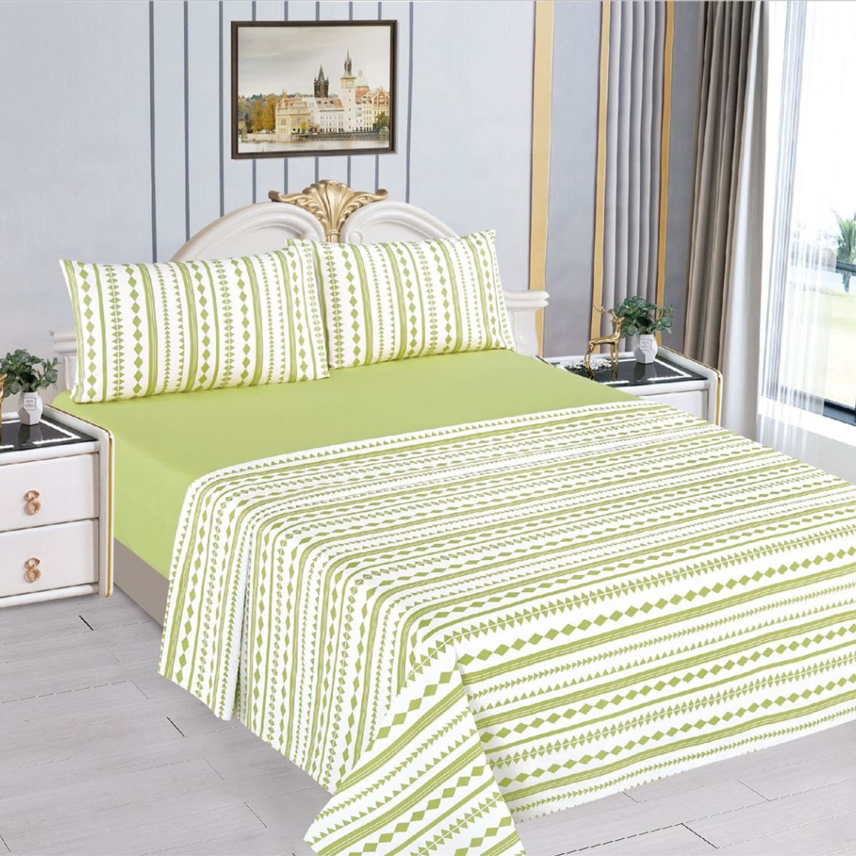 CASATEX - JUEGO DE SABANAS CASATEX CON DISEÑO 2 PLZ