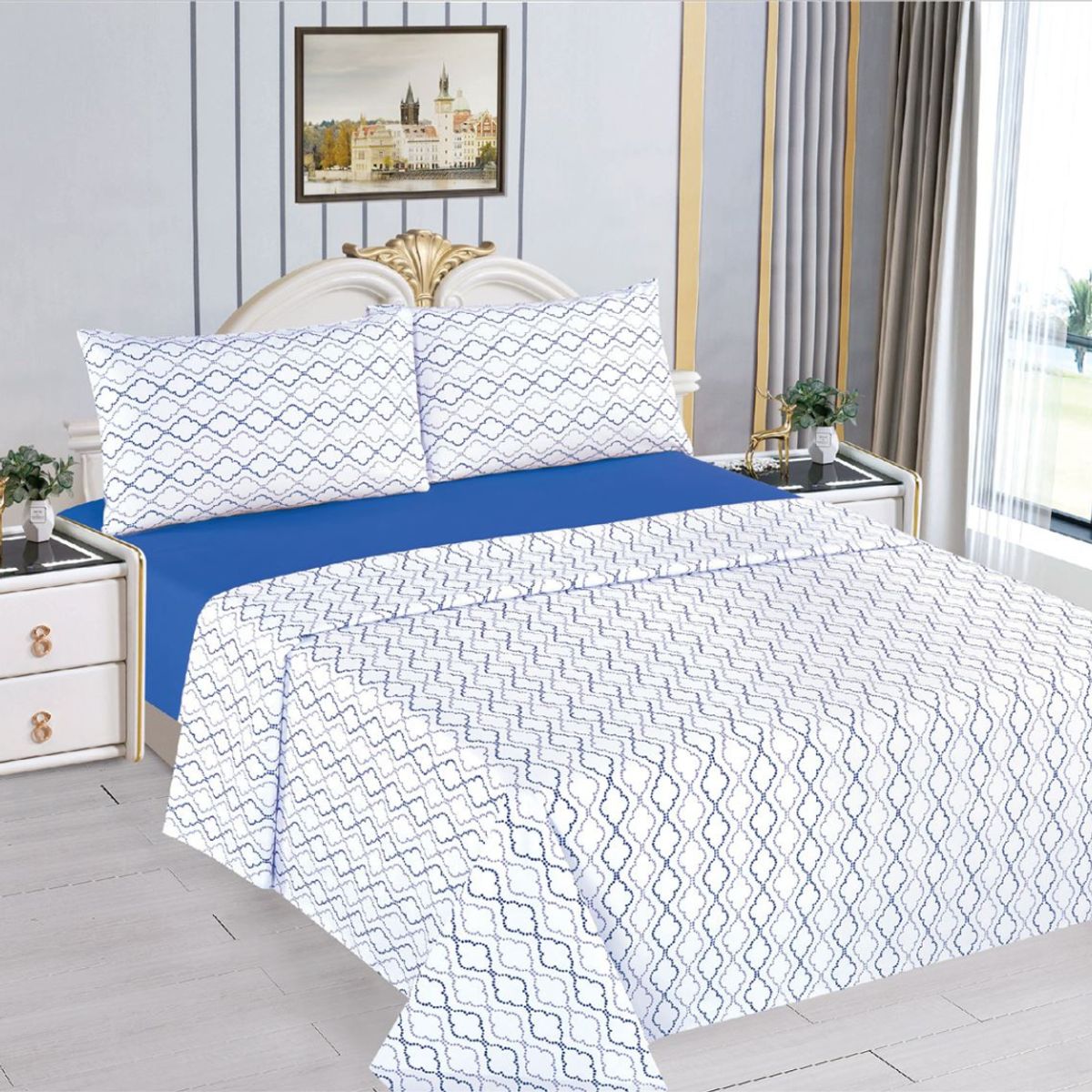 CASATEX - JUEGO DE SABANAS CASATEX CON DISEÑO 2 PLZ