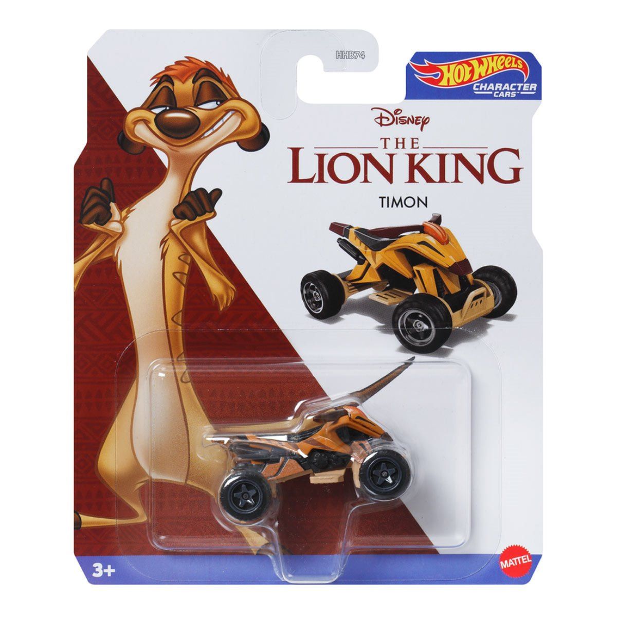 HOT WHEELS - Disney Hot Wheels Car 2024 Timon -El Rey León auto colección