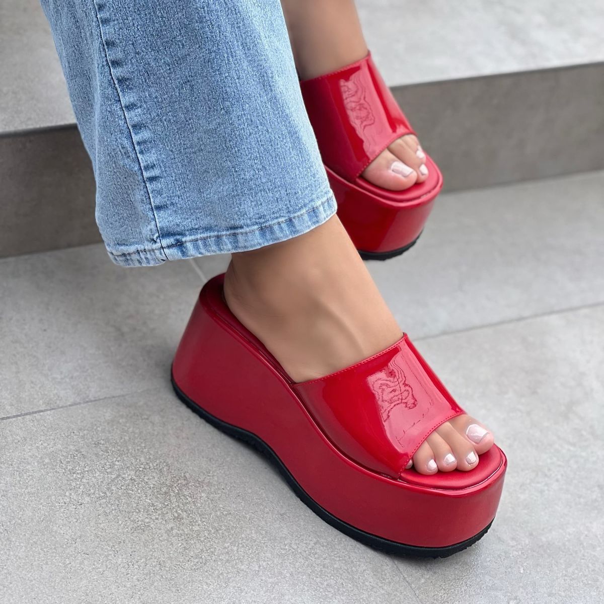 GENERICO - Plataforma AMANDA Rojo Charol