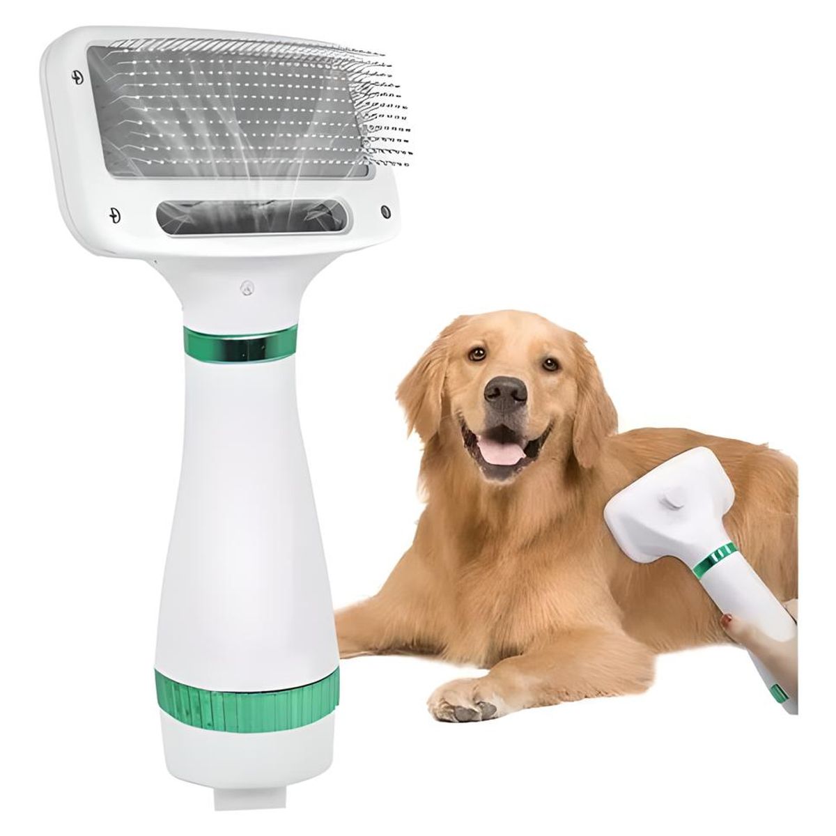 GENERICO - SECADOR PEINE CEPILLO PERRO 3 EN 1 ELÉCTRICO PROFESIONAL