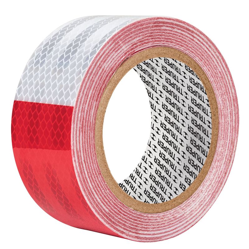 TRUPER - Rollo de 9 m x 2" de cinta reflejante de PVC, Truper