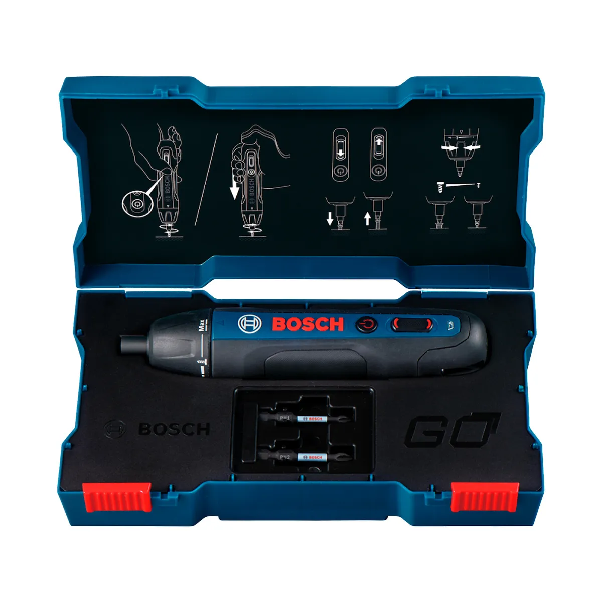 BOSCH - Atornillador Bosch Go 3,6v Litio Modelo 2.0 + Maletín