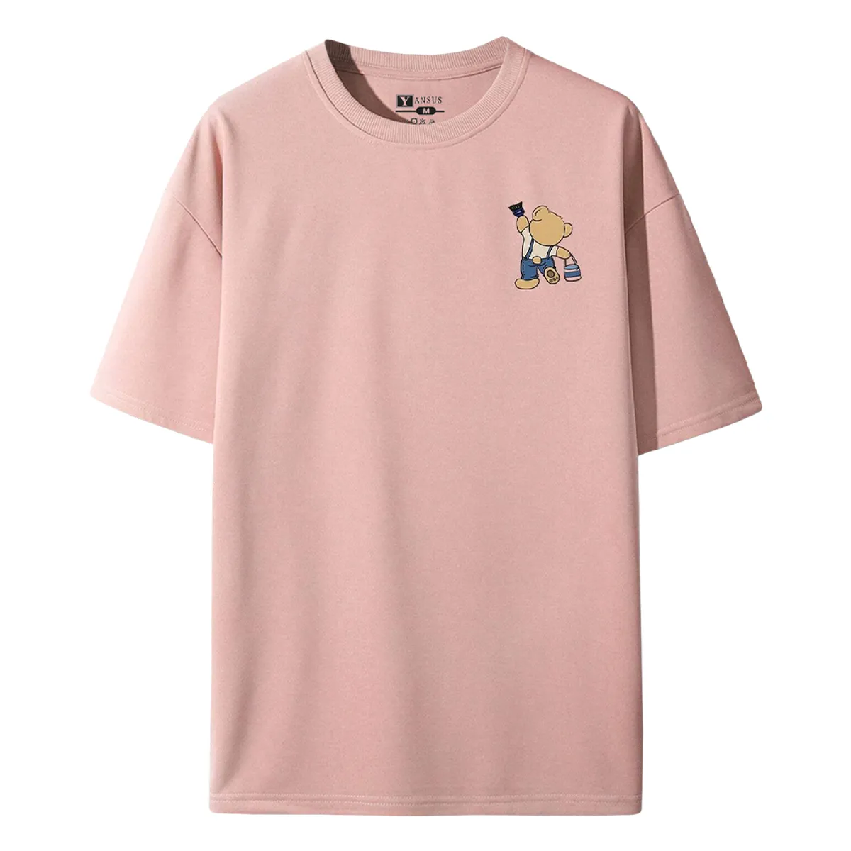 YANSUS - Polo Hombre Yansus Beige Negro Oso Draw it Bear