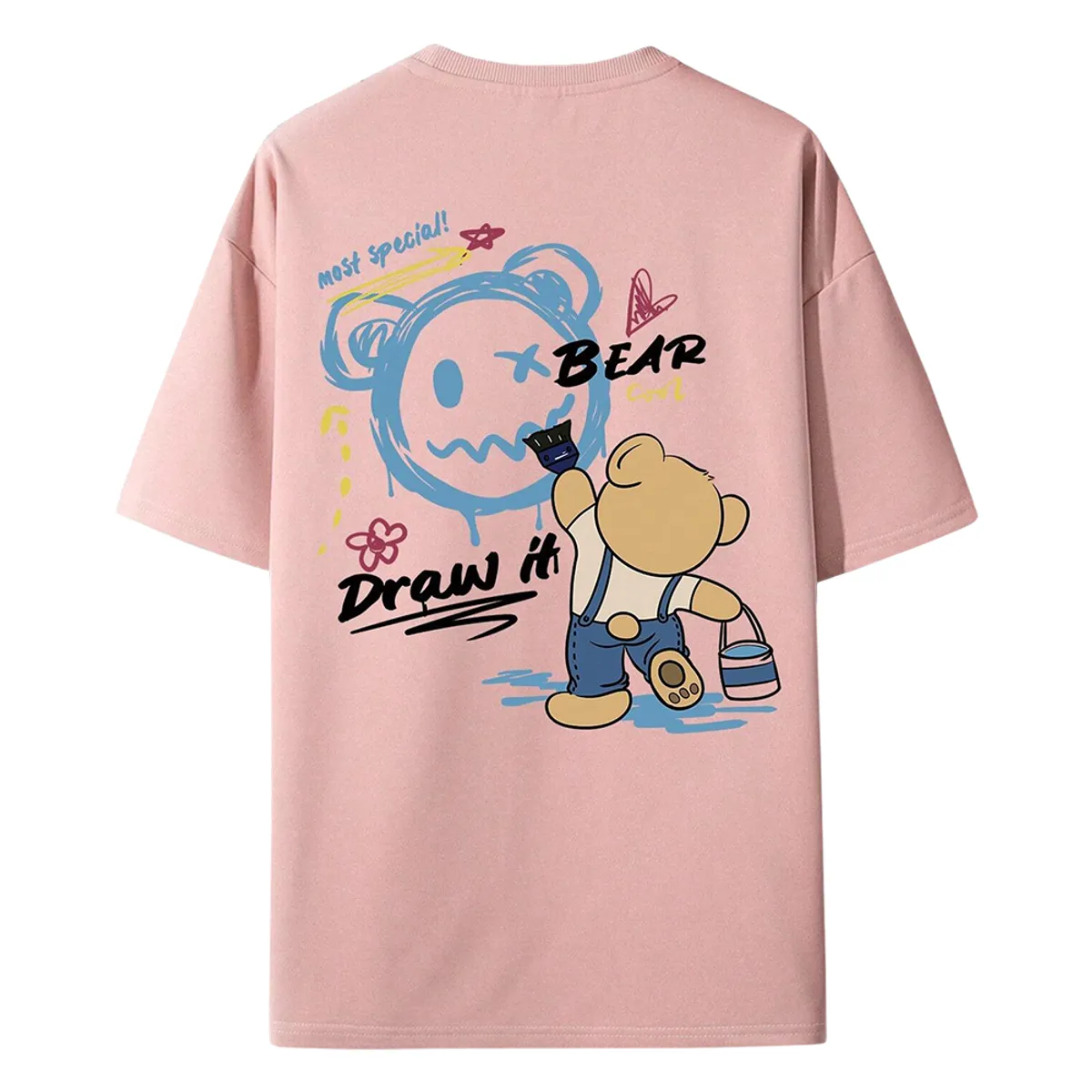 YANSUS - Polo Hombre Yansus Beige Negro Oso Draw it Bear