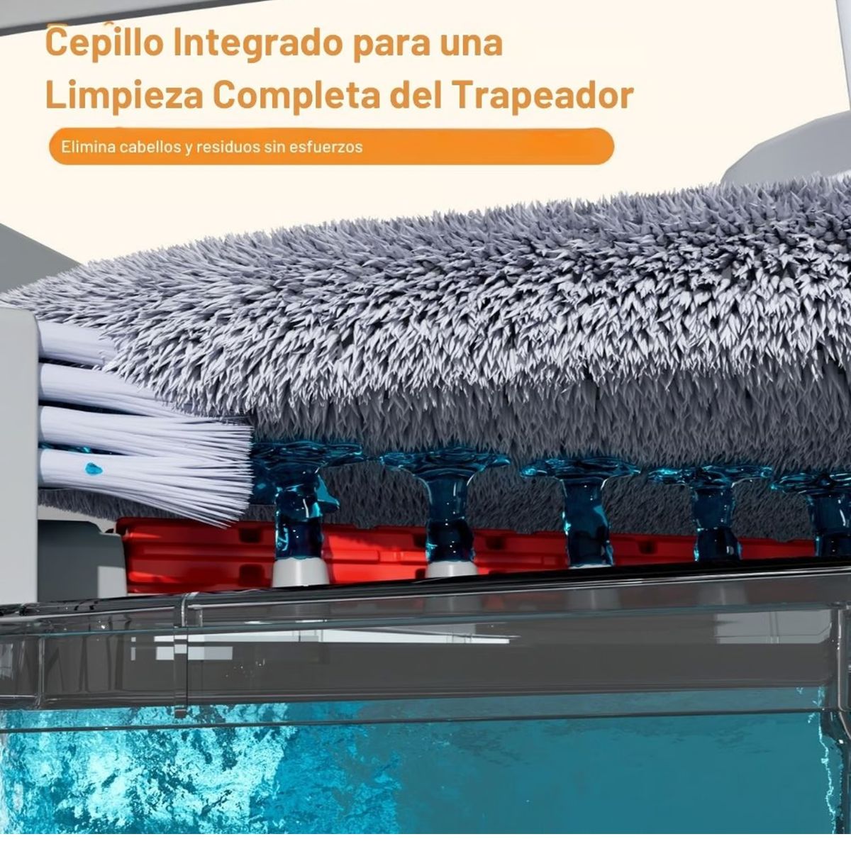 BOMIDI - Trapeador Giratorio Bomidi Blanco Balde Escurridor 2 Mopas M20