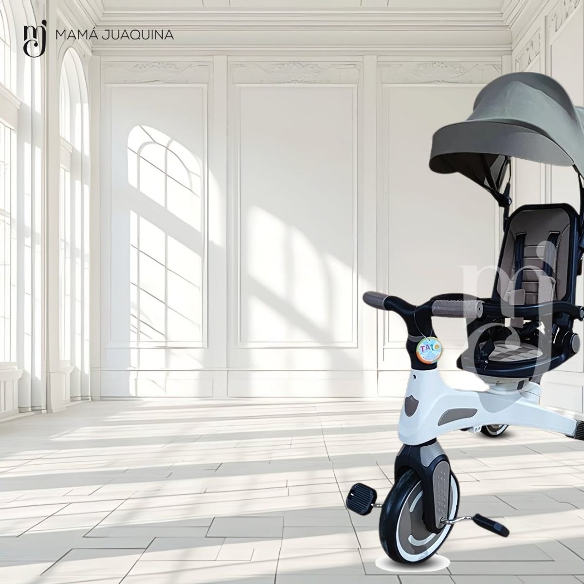 BABY - Triciclo Guiador «SHIELDER» Gray