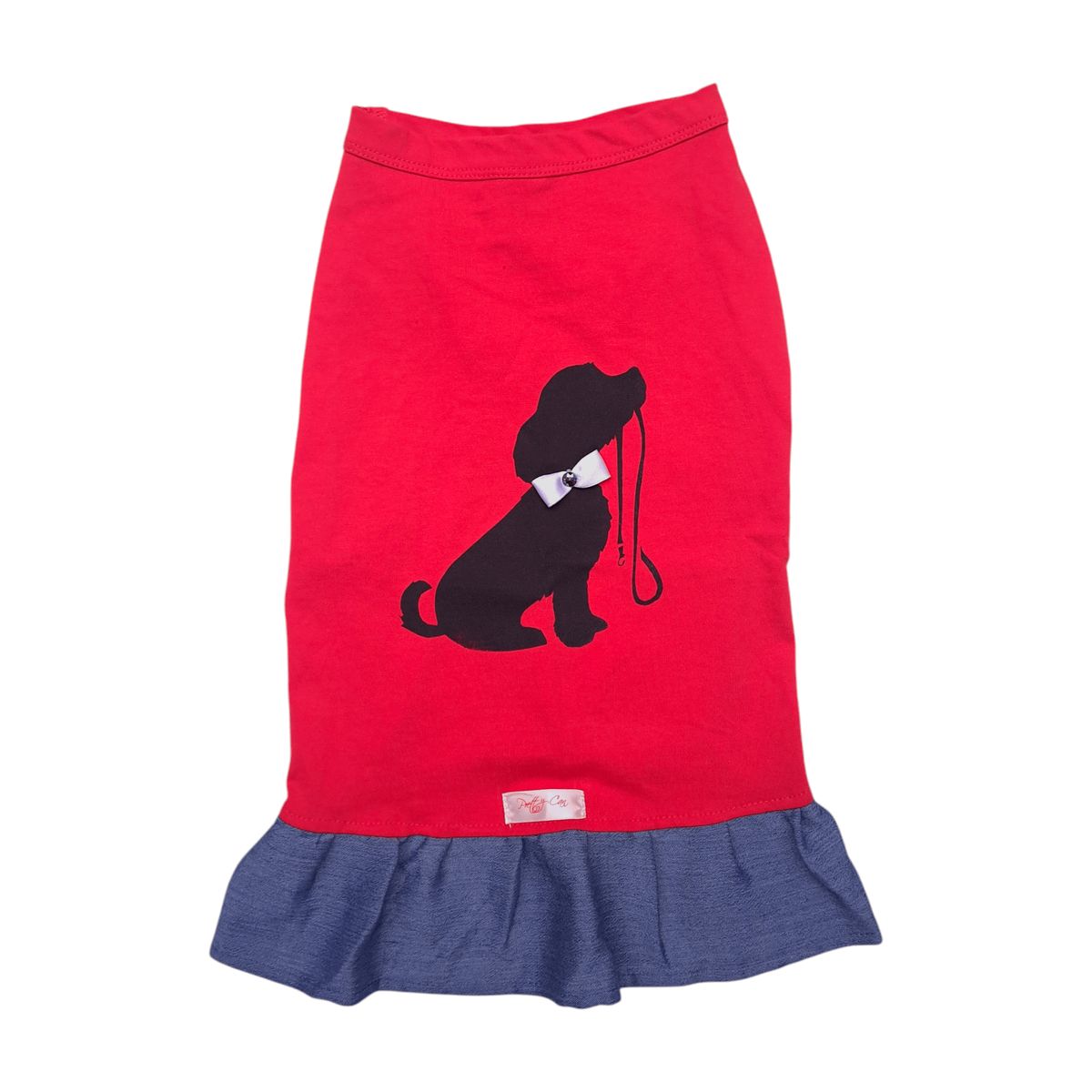 PRETTY CAN - Vestido de algodón para perros - Rojo y Coral -Talla 4