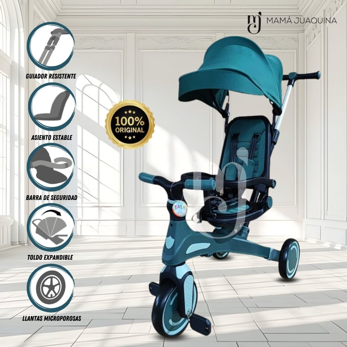 BABY - Triciclo Guiador «SHIELDER» Green