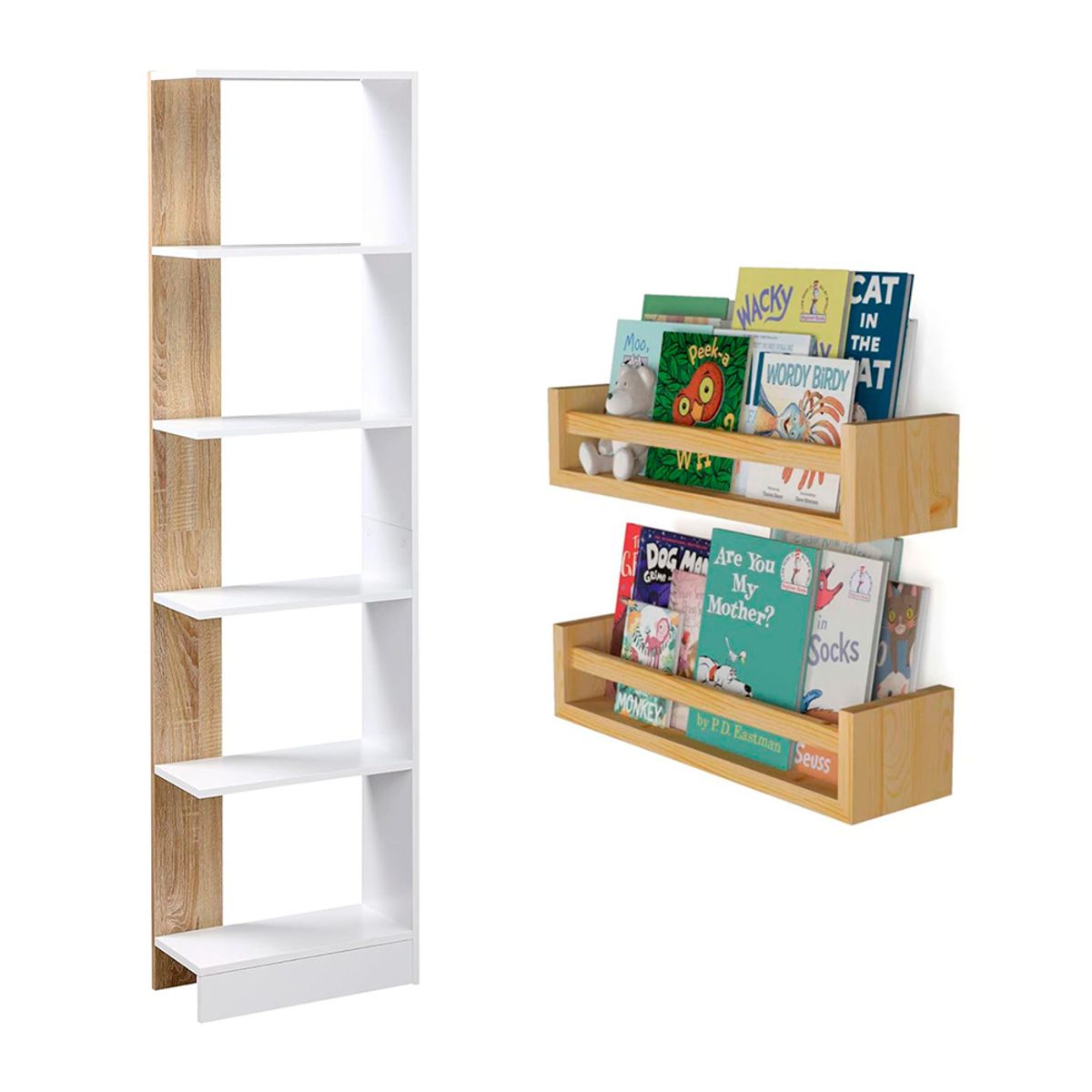 GENERICO - Combo librero Infantil Tea + Repisas Touji Duna- Gaudi