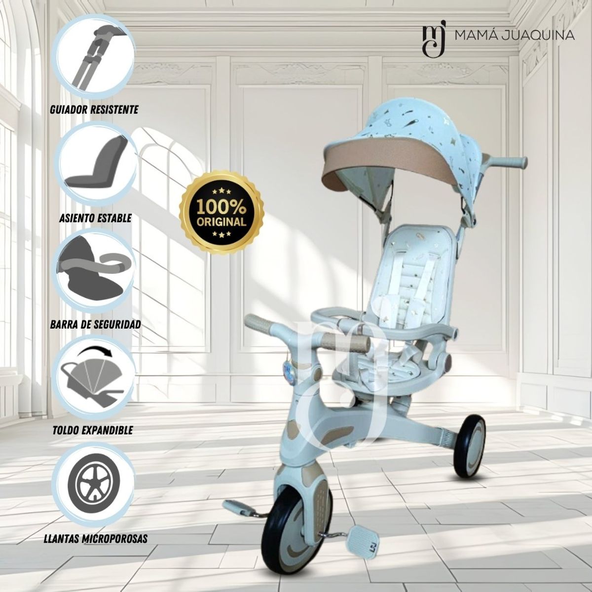 BABY - Triciclo Guiador «SHIELDER» Beige