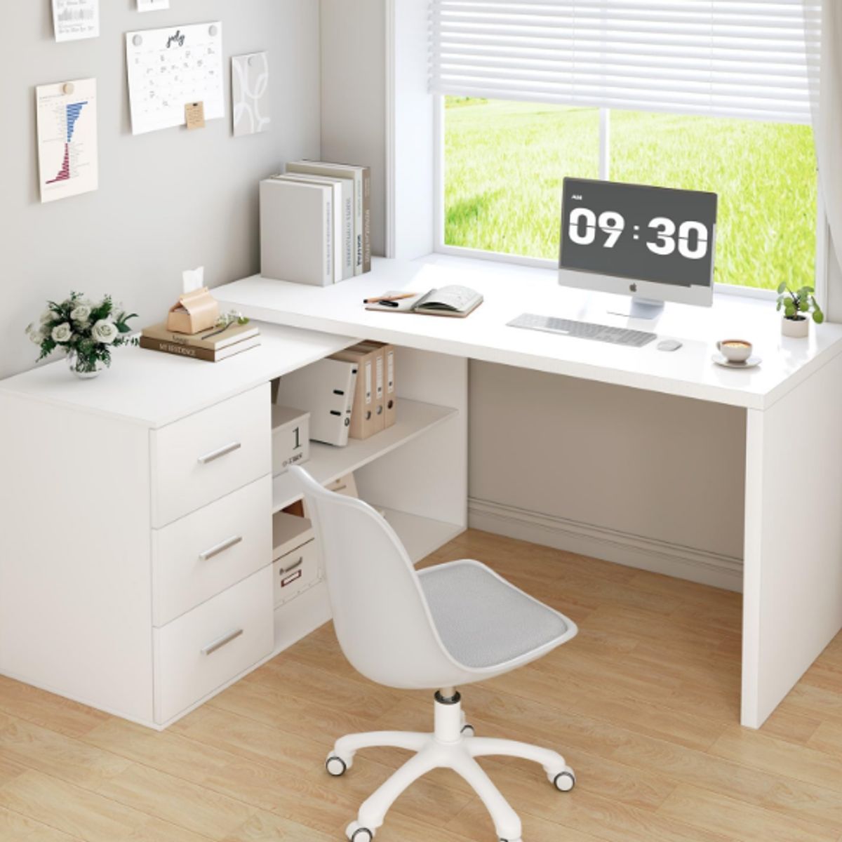 NACION MUEBLES - ESCRITORIO NACION MUEBLES VINCHENZO COLOR BLANCO