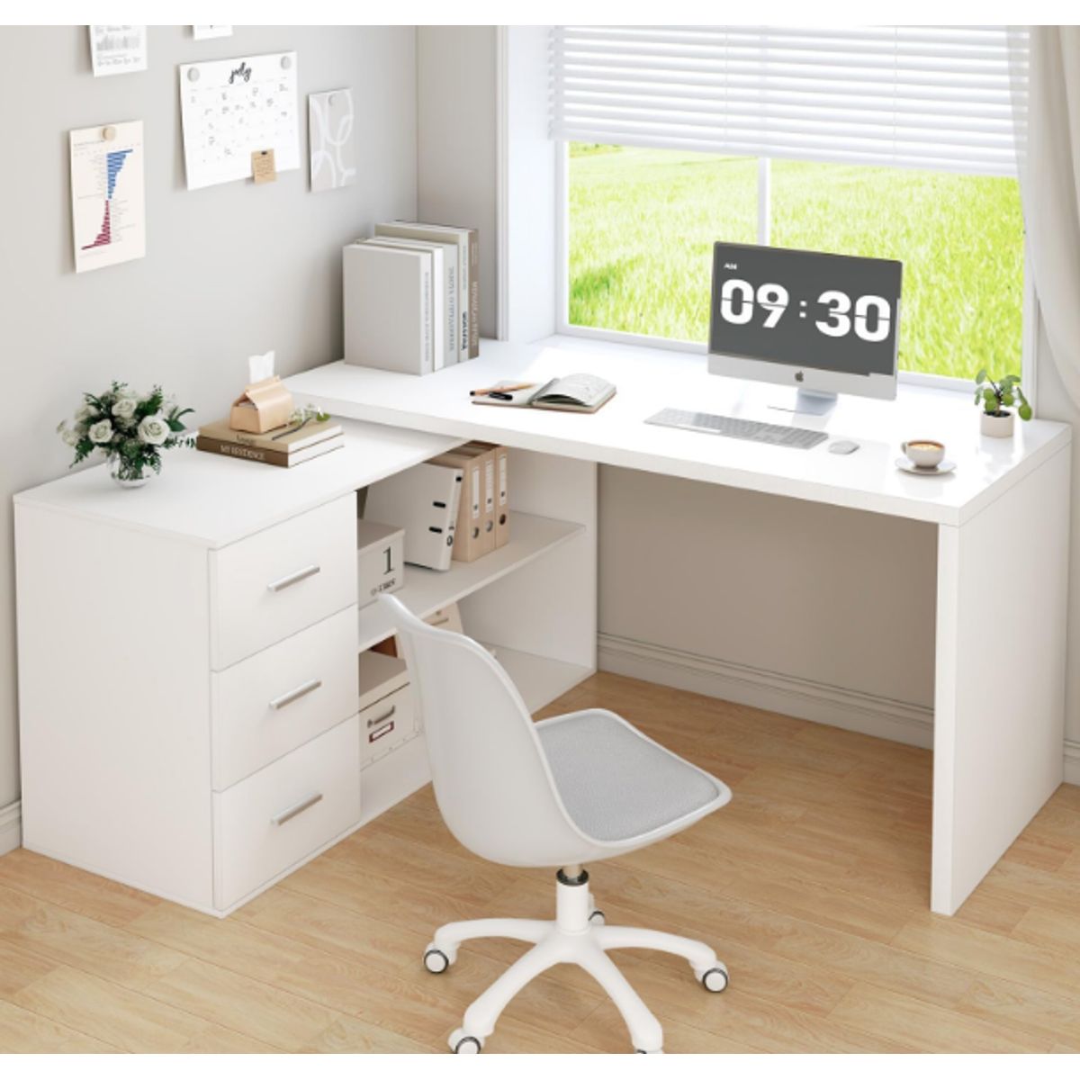 NACION MUEBLES - ESCRITORIO NACION MUEBLES VINCHENZO COLOR BLANCO