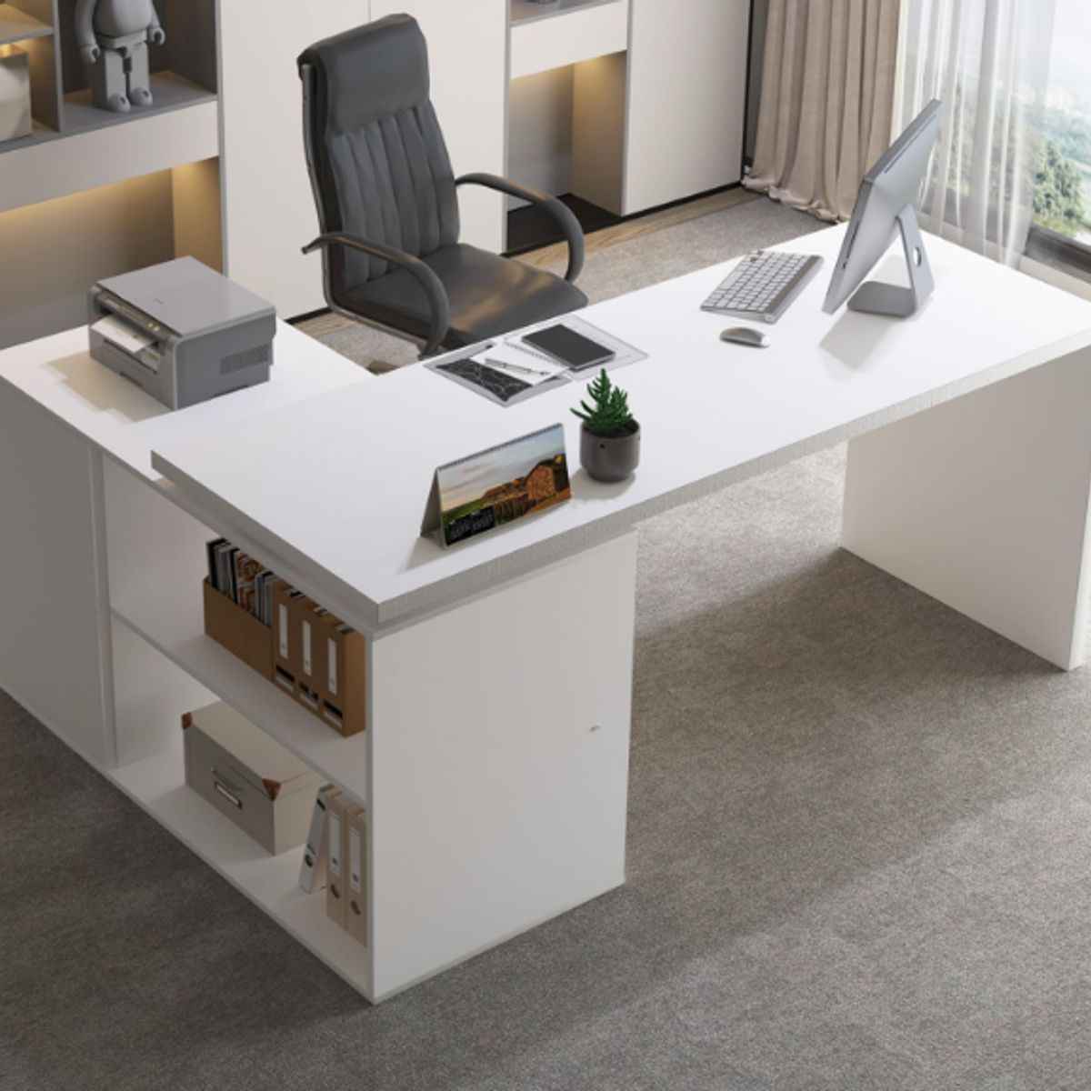 NACION MUEBLES - ESCRITORIO NACION MUEBLES VINCHENZO COLOR BLANCO