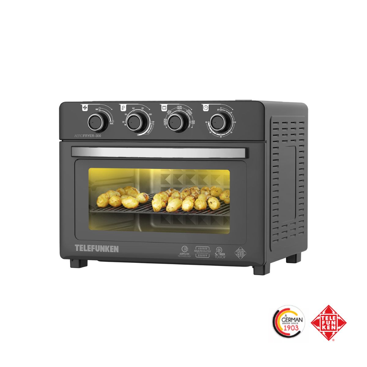 TELEFUNKEN - Horno + Freidora de Aire 30Litros Sin Aceite AeroFryer 300