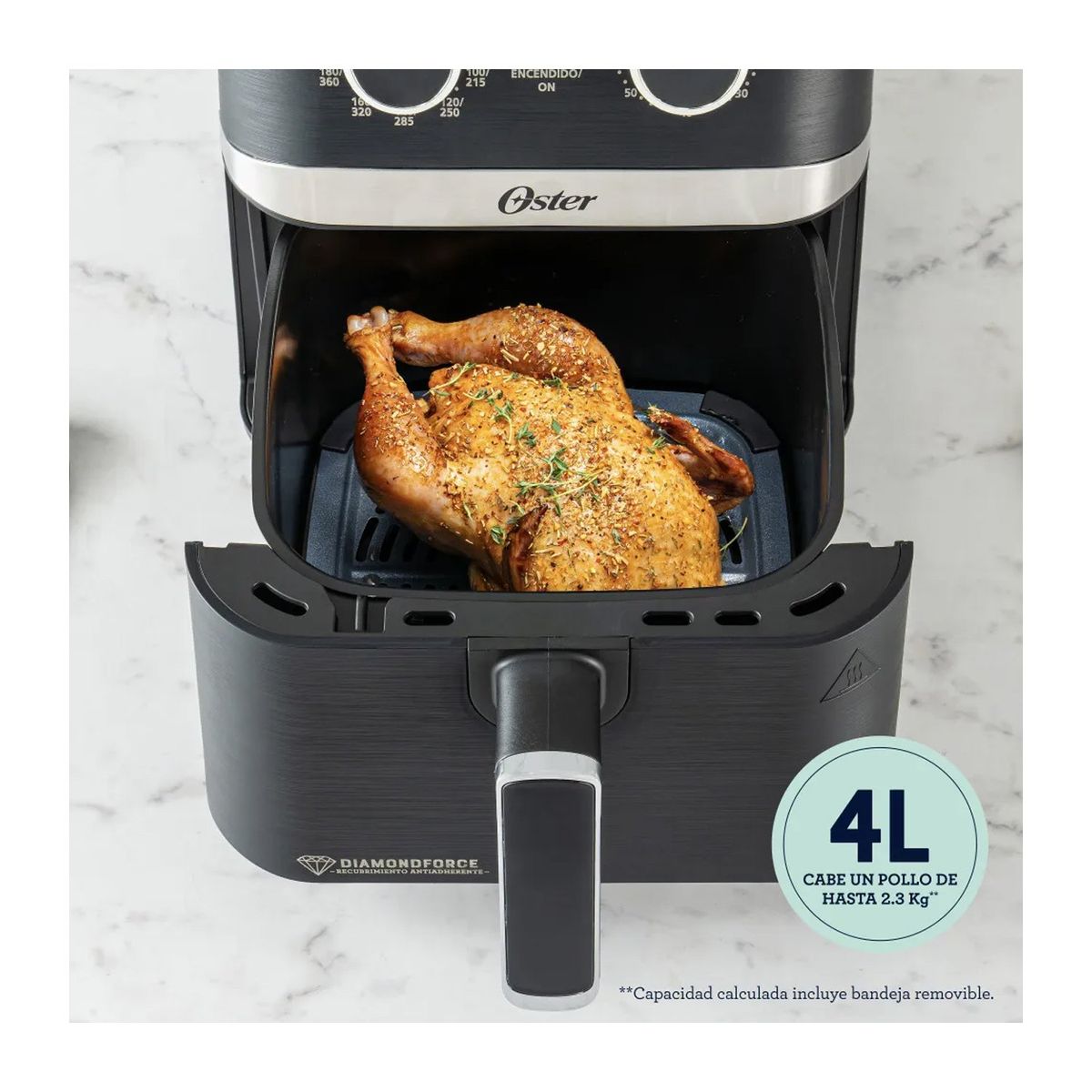 OSTER - Freidora de Aire Manual Oster DiamondForce 4L CKSTAF401MDF