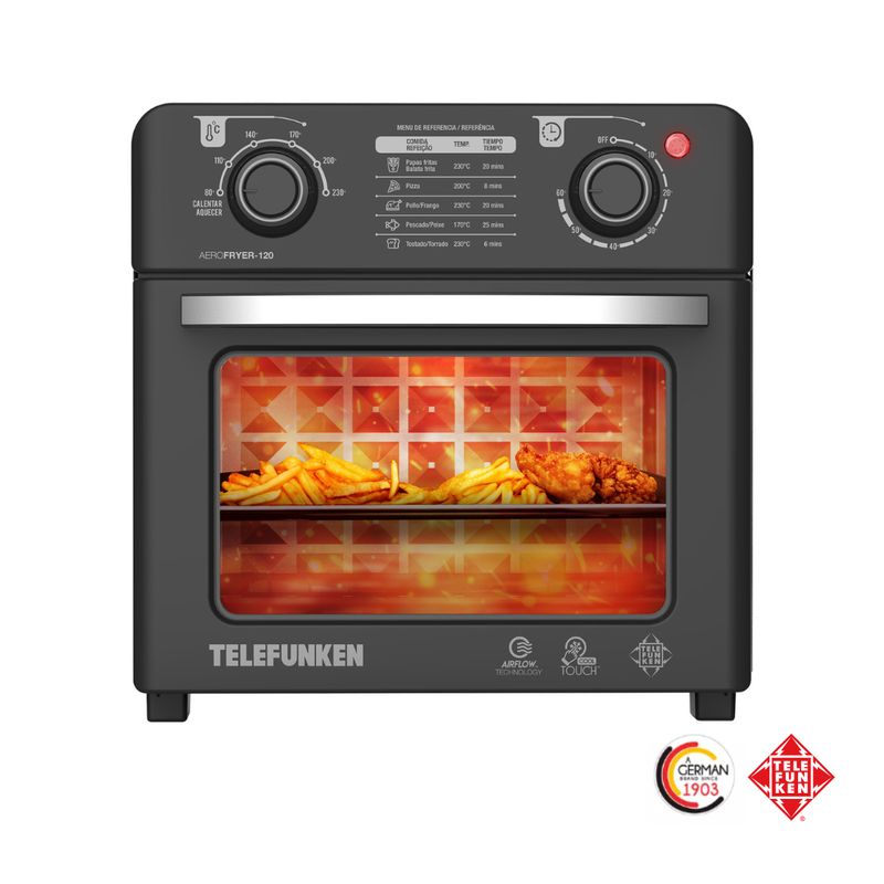 TELEFUNKEN - Freidora de Aire 12LT AeroFryer 120 3 EN 1