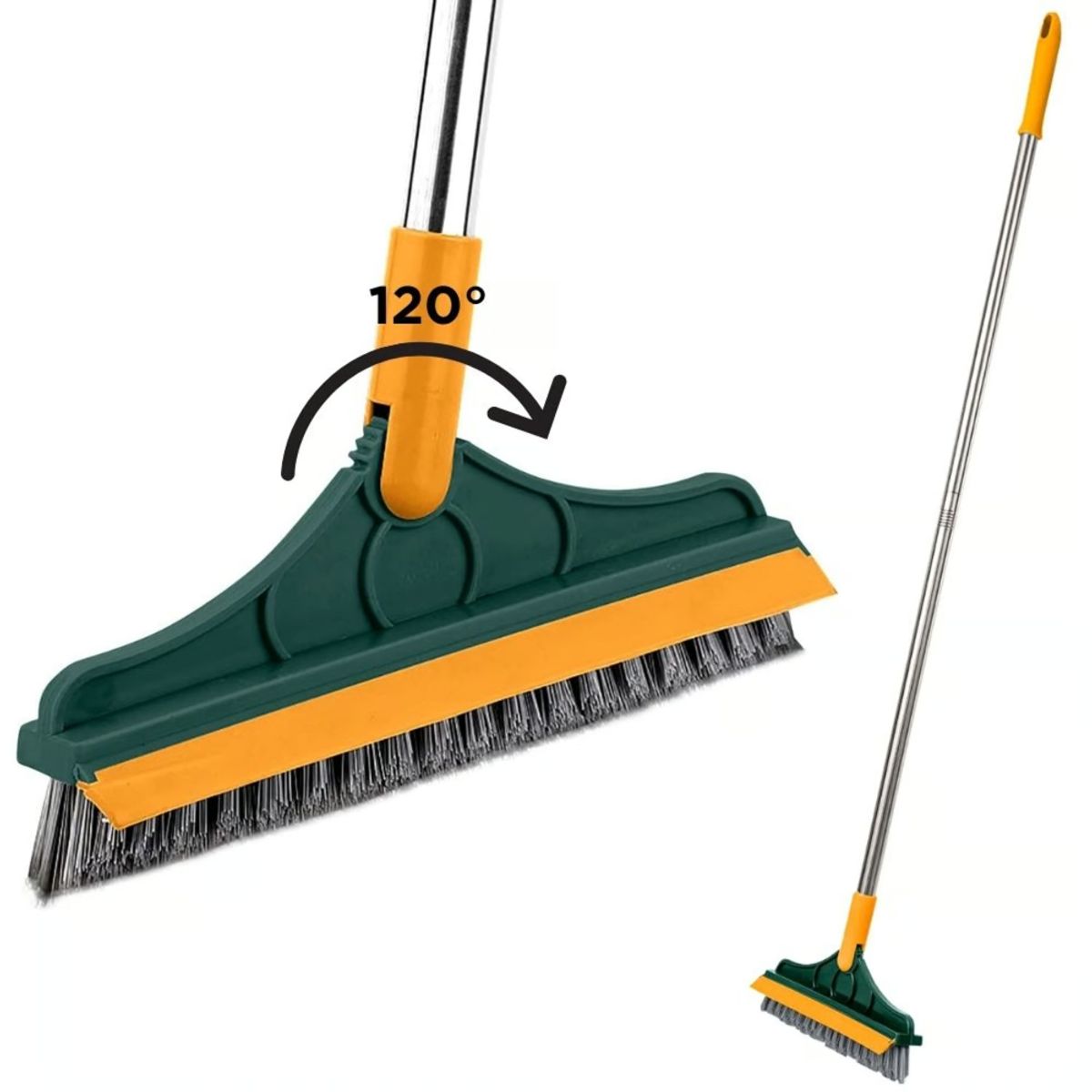 GENERICO - Escoba Mágica 2 en 1 Limpiador de Esquinas Verde