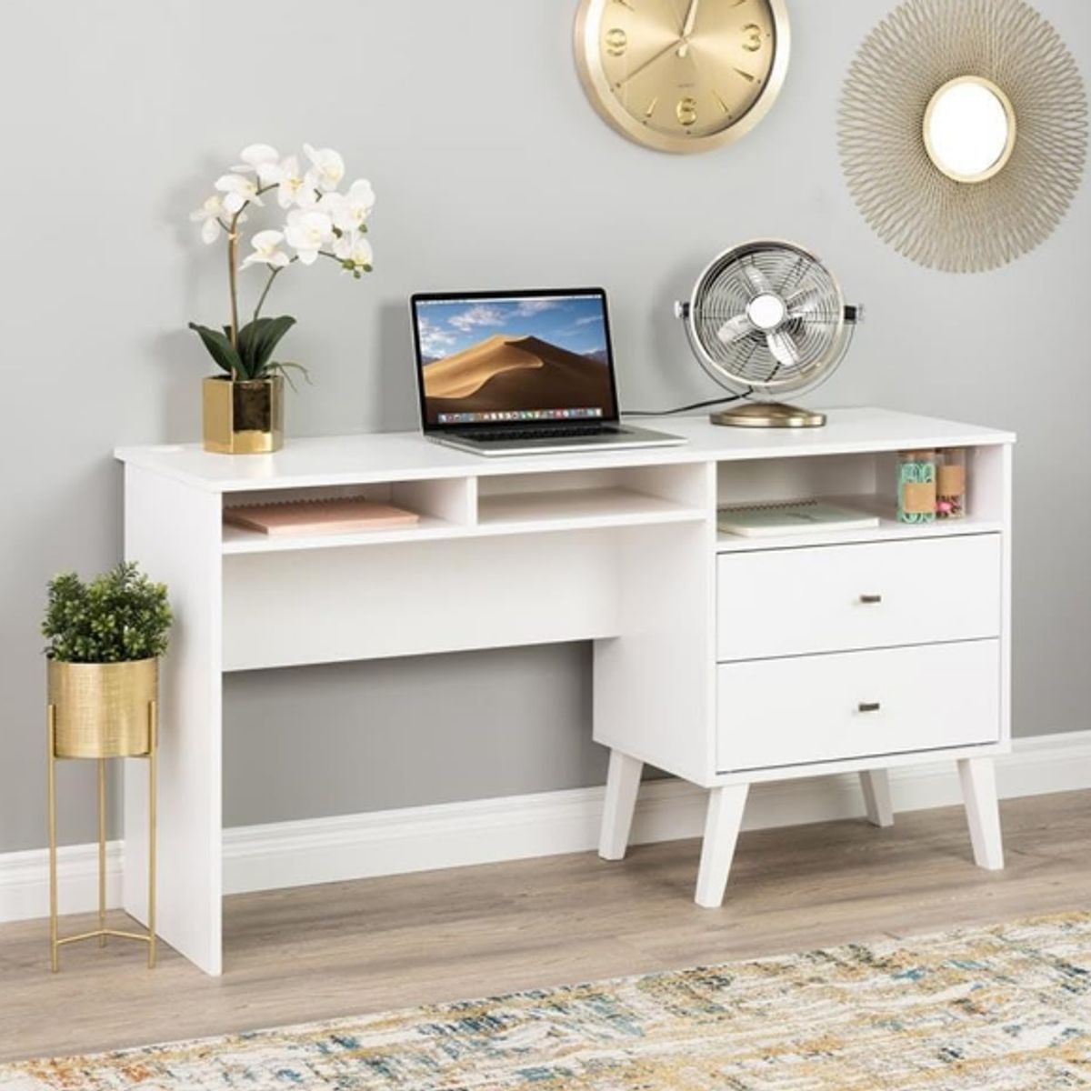 NACION MUEBLES - ESCRITORIO NACION MUEBLES OLIVER COLOR BLANCO