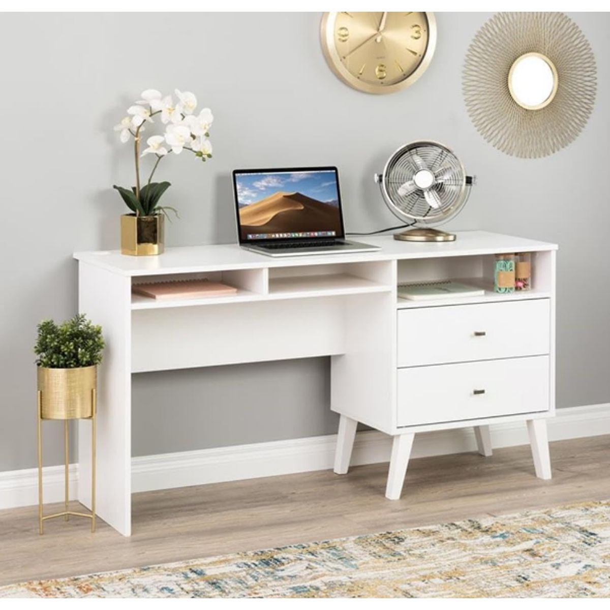 NACION MUEBLES - ESCRITORIO NACION MUEBLES OLIVER COLOR BLANCO