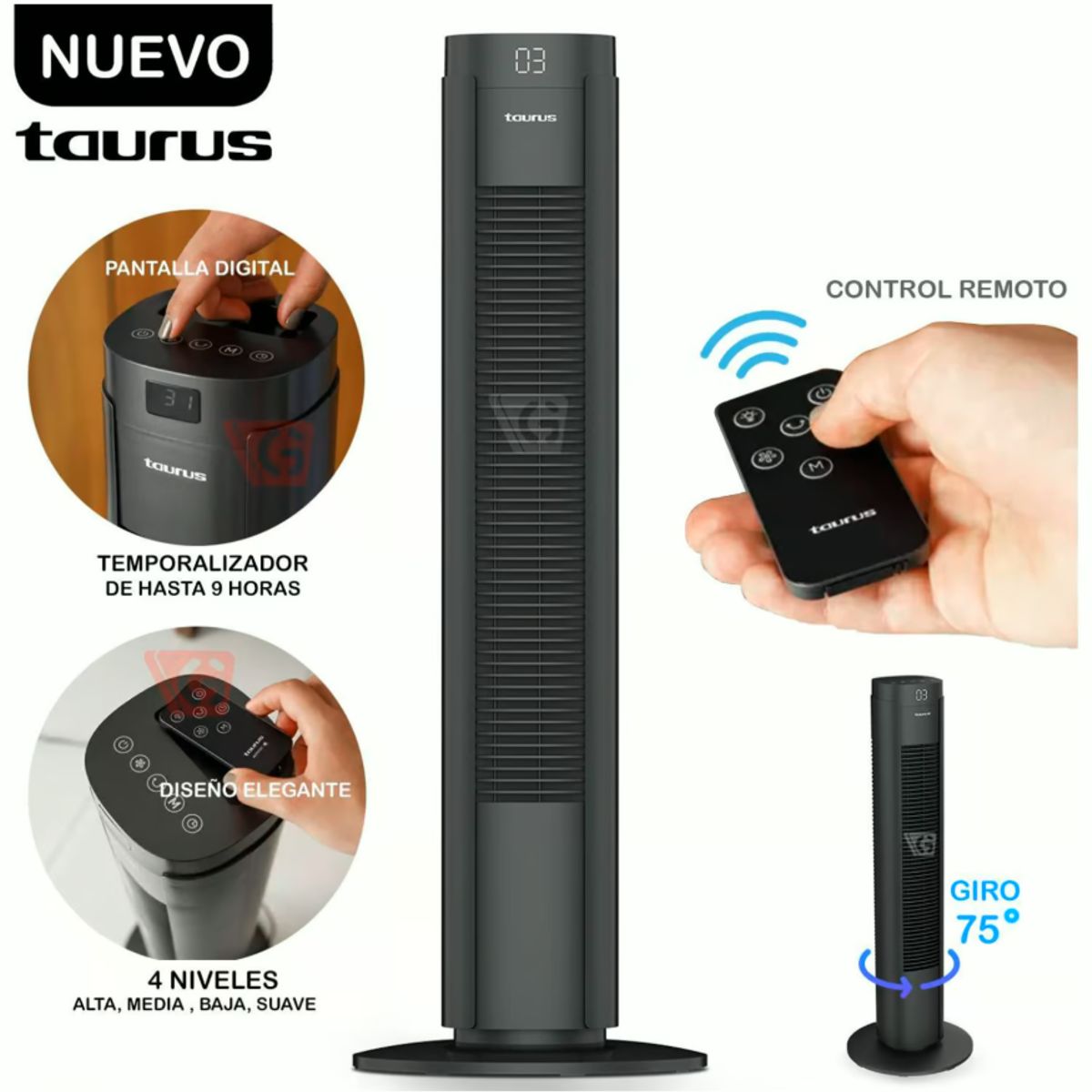 TAURUS - Ventilador de Torre New Babel Digital