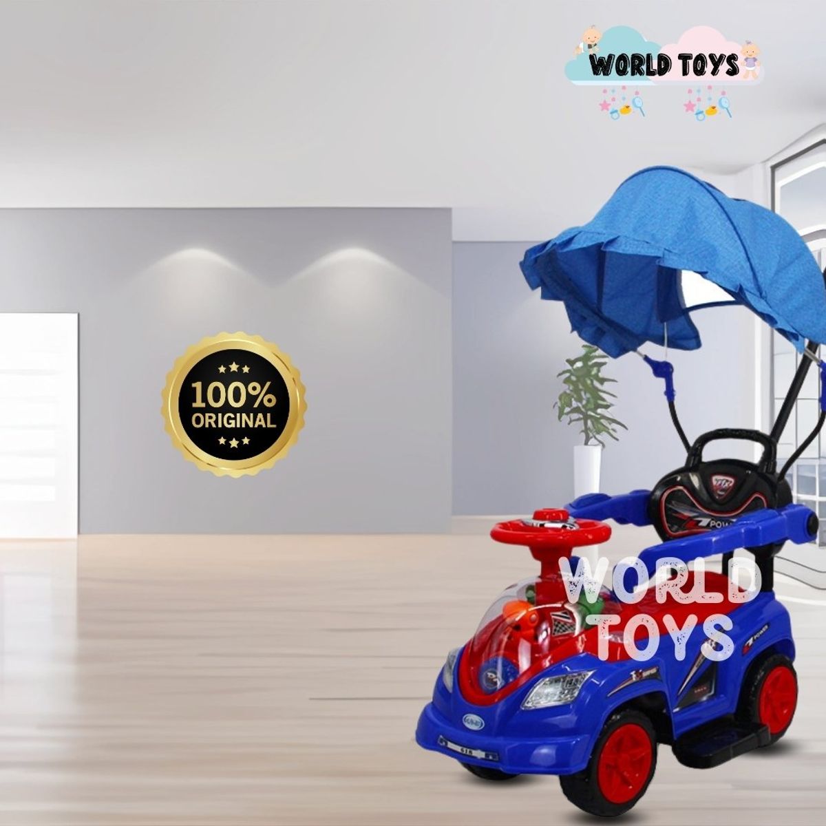 BABY - Correpasillo Guiador a Batería «TOKUMBO II» Blue