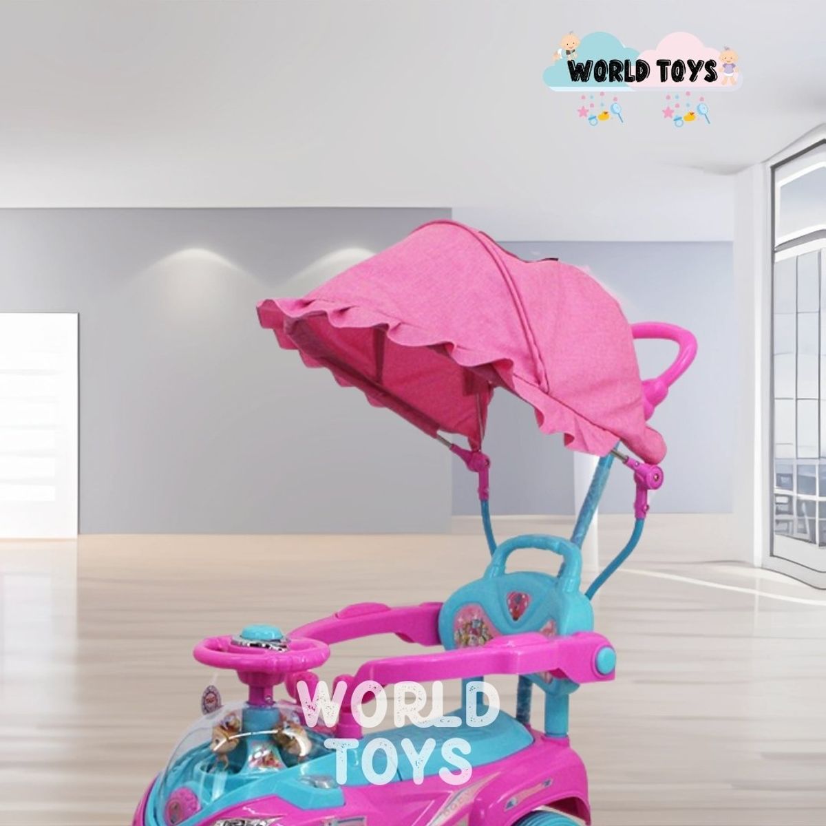 BABY - Correpasillo Guiador a Batería «TOKUMBO II» Pink