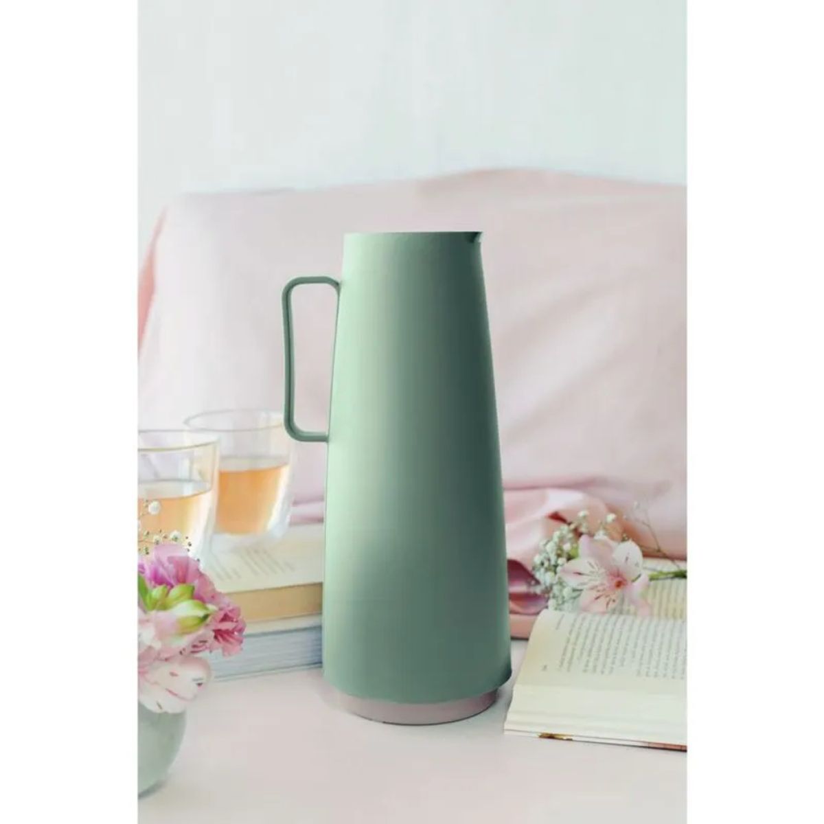 TRAMONTINA - Jarra Térmica Tramontina Exata en Plástico Verde con Ampolla de Vidrio 1 L