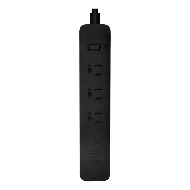 XIAOMI - Supresor De Picos Xiaomi Mi Power Strip USB 3A Negro
