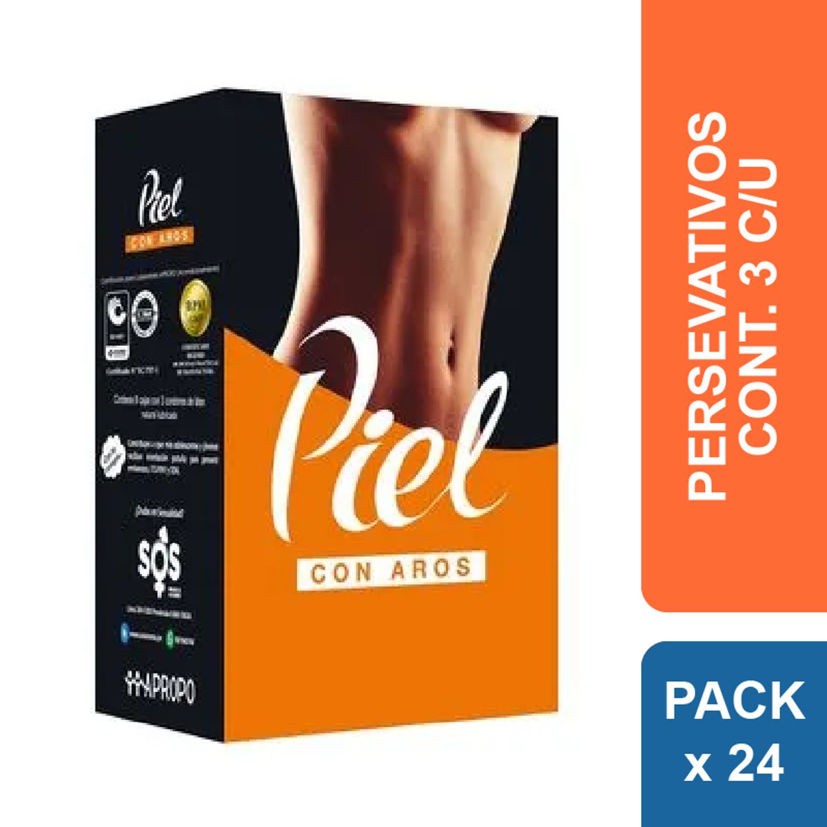 PIEL - Preservativos Piel Aros x 24 und.