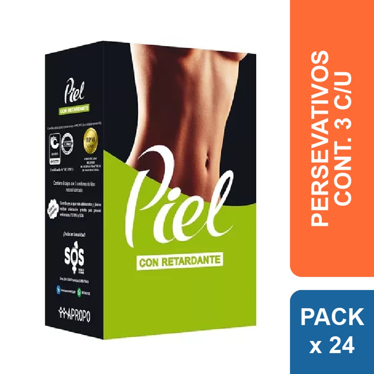 PIEL - Preservativos Piel Retardante x 24 und.