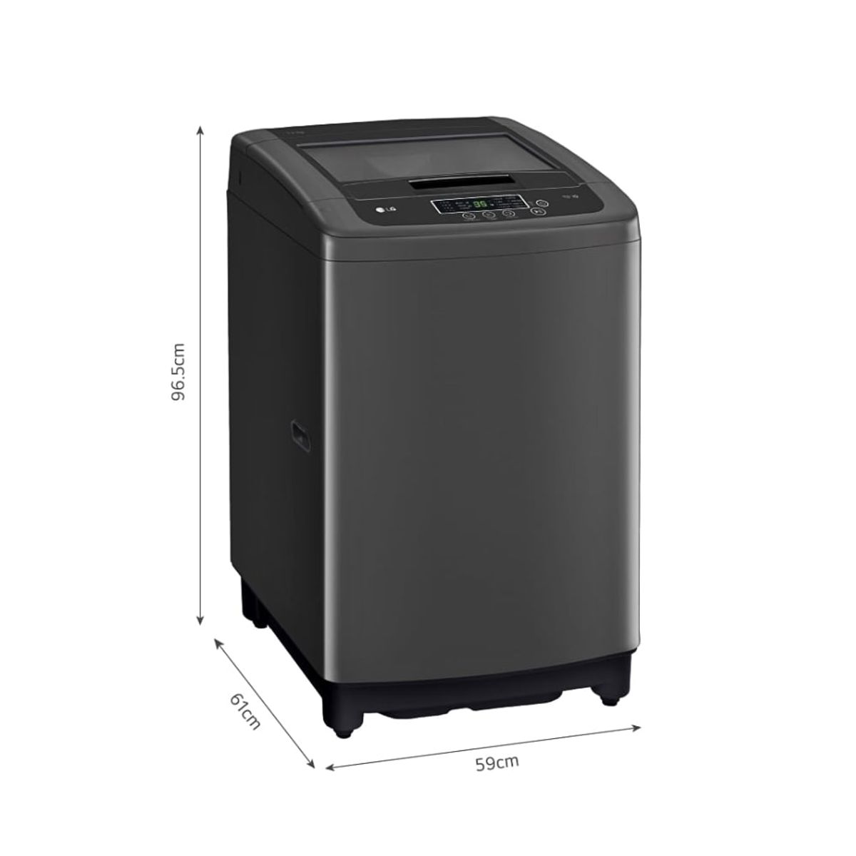 LG - Lavadora LG 13kg Smart Motion Carga Superior WT13BPBK - Negro Claro