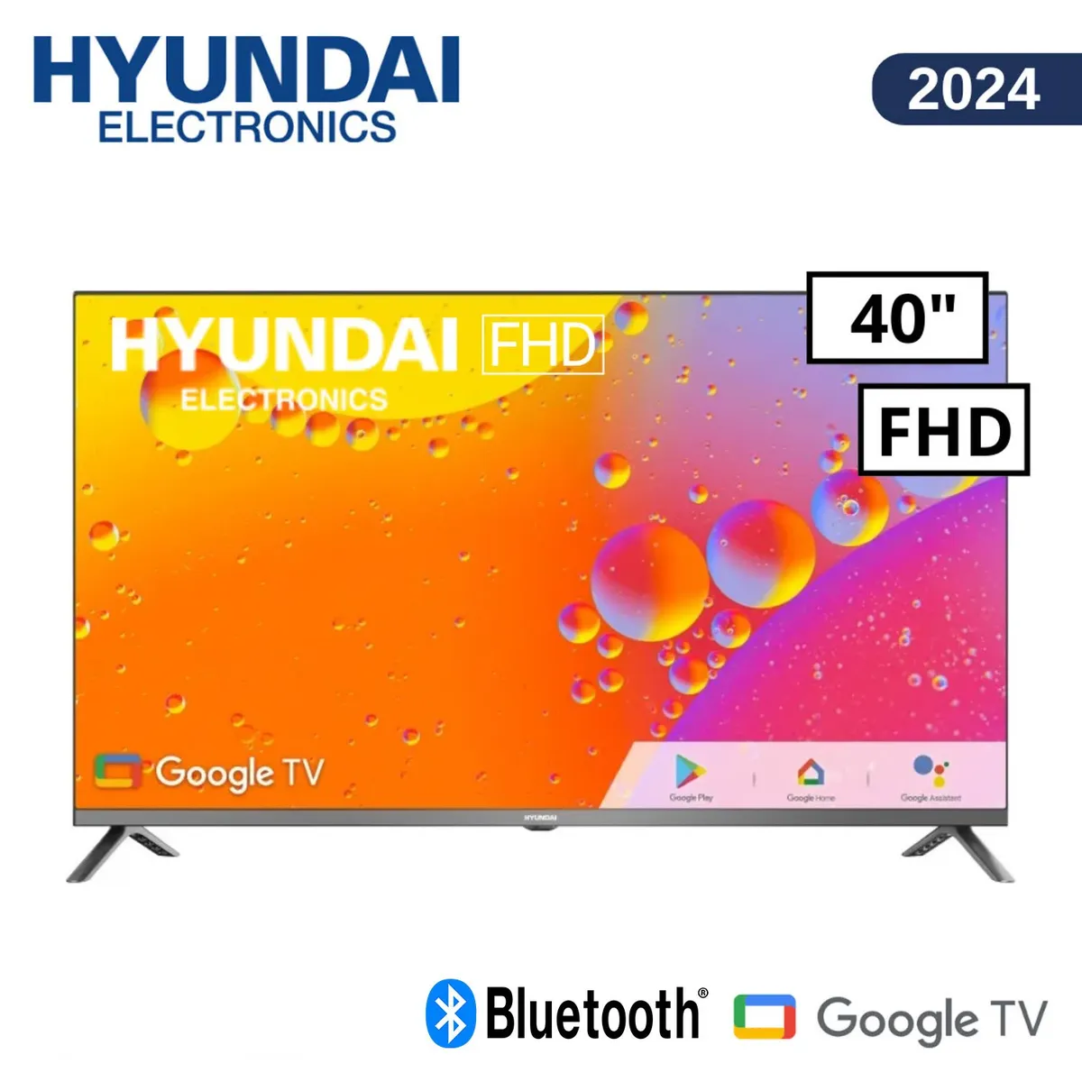 HYUNDAI - Televisor Hyundai 40" Smart TV  FHD LED Google TV Bluetooth HYLED4023GIM