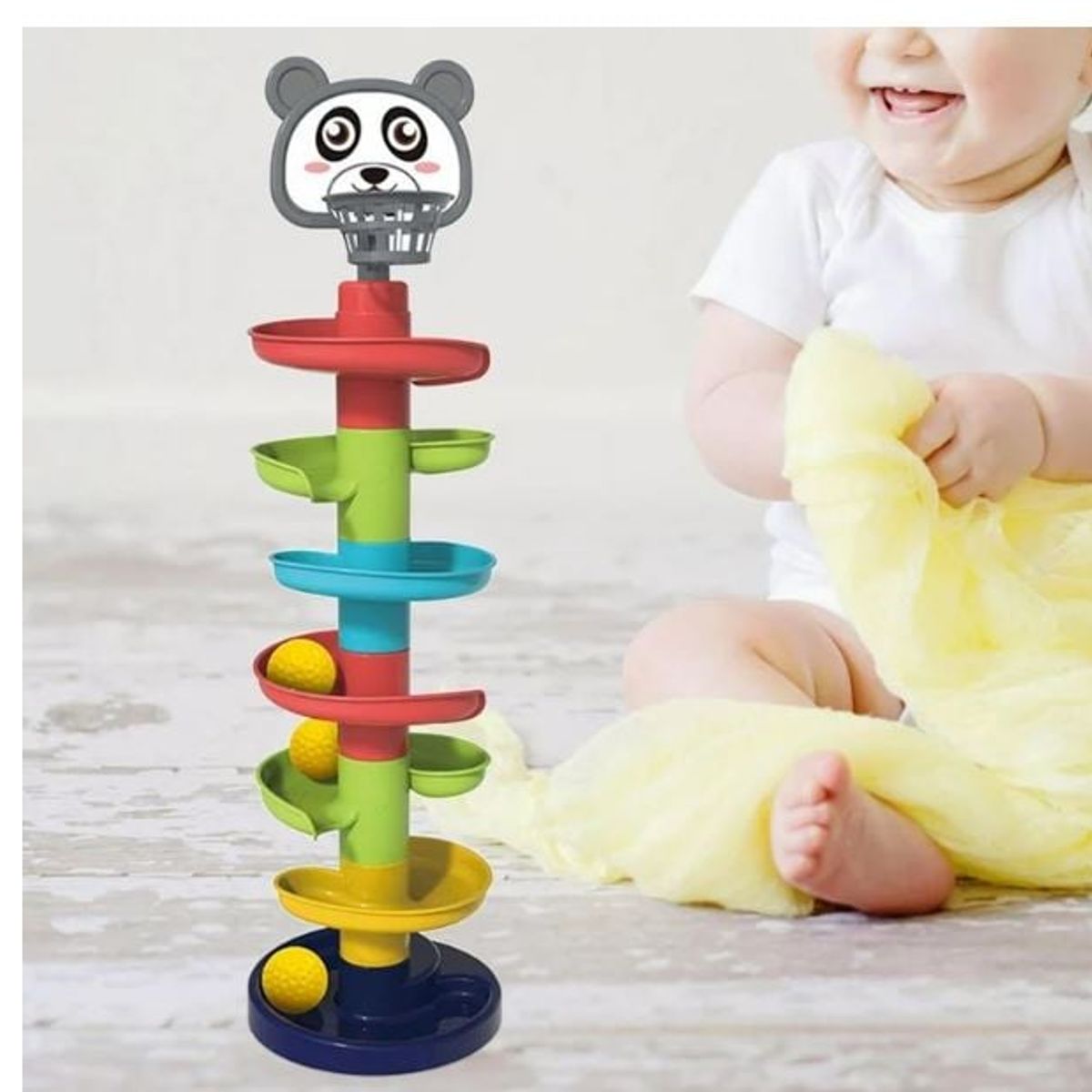 GENERICO - Tobogán Pelotas Grande de 8 Niveles De Bebés /Estimulación