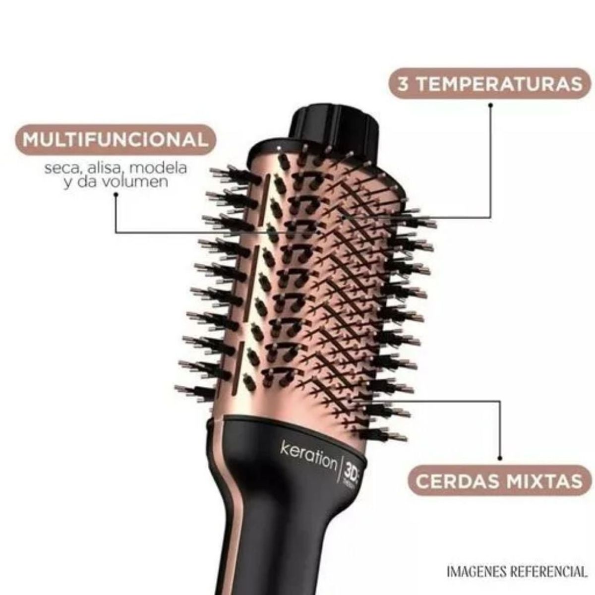 GAMA - Cepillo Secador Gama Modelador Keration 3D Therap