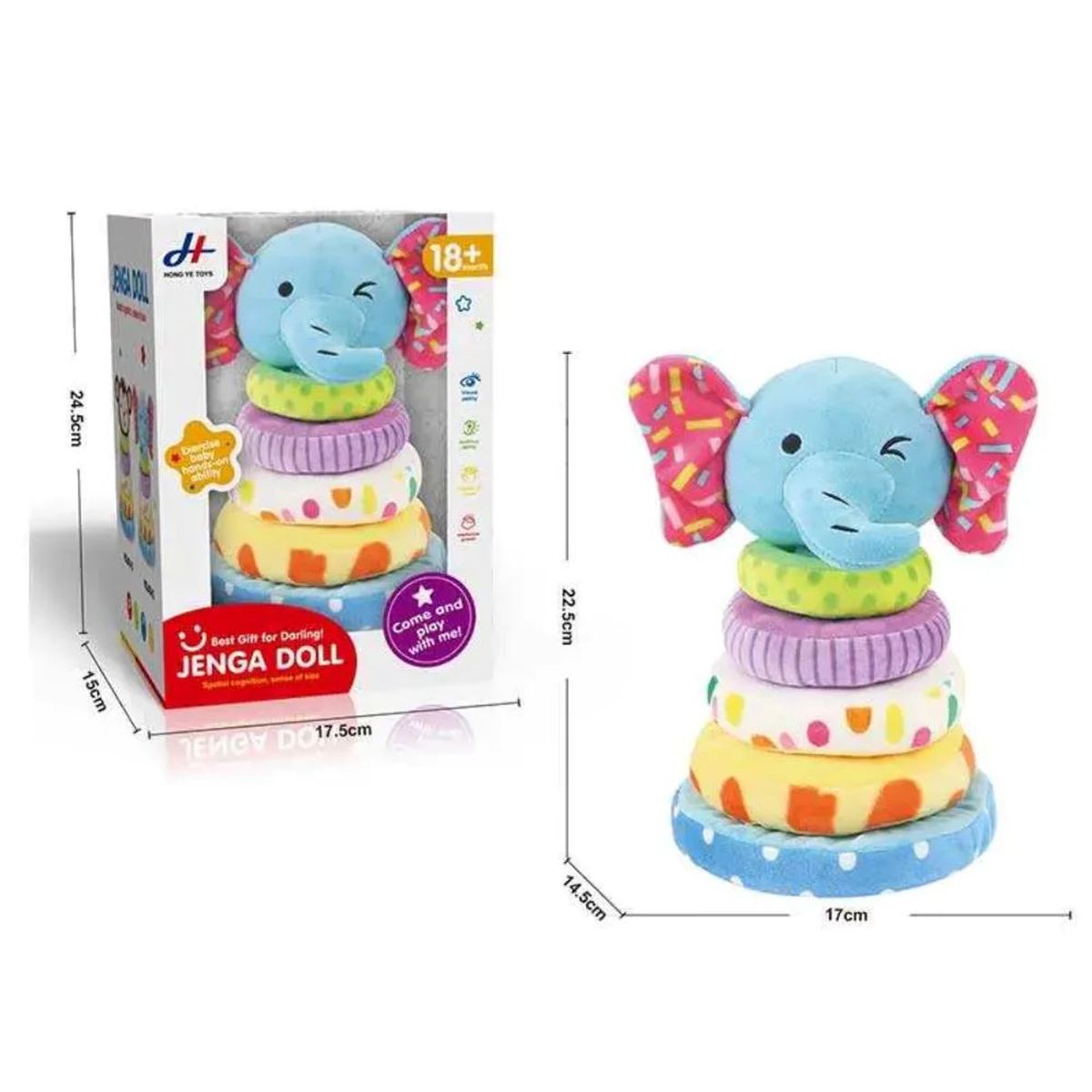 GENERICO - Animales De Tela Con Argollas Para Apilar