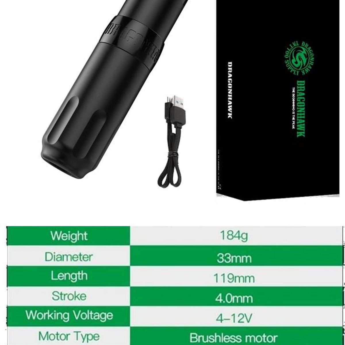 DRAGON - MAQUINA PARA TATUAR DRAGONHAWK X5