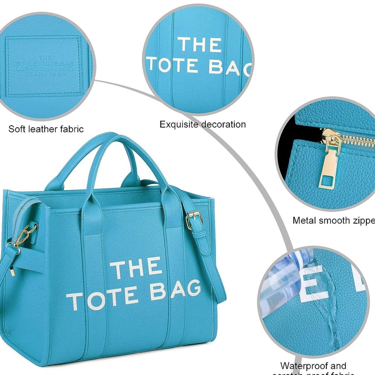 GENERICO - Cartera Tote Bag Alta Calidad Colores Vibrantes