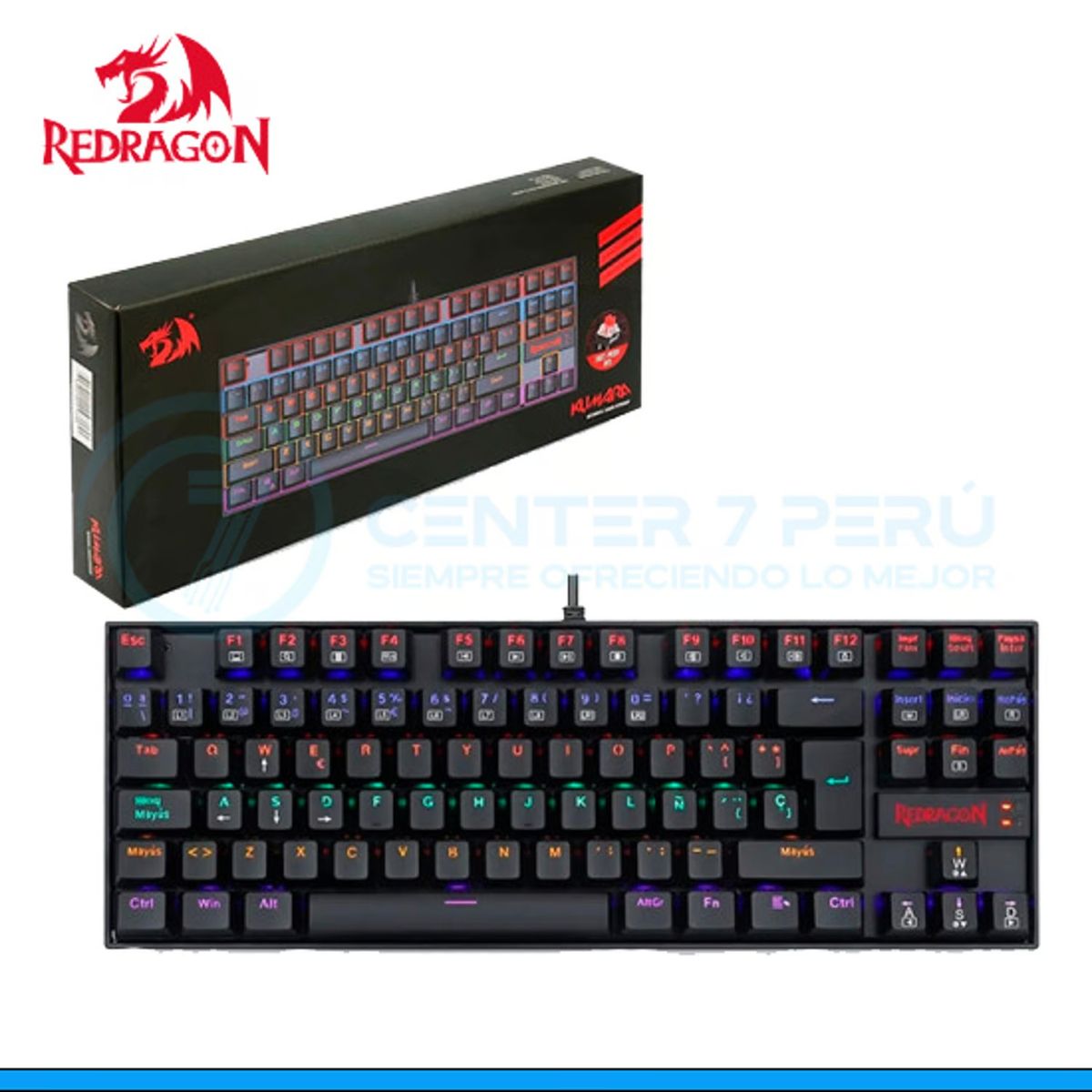REDRAGON - Teclado Redragon KUMARA Rainbow K552-KR-SP BLACK Spanish