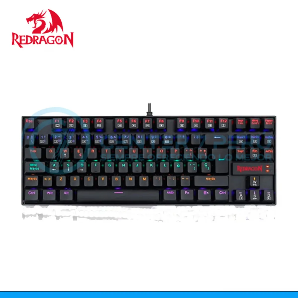 REDRAGON - Teclado Redragon KUMARA Rainbow K552-KR-SP BLACK Spanish
