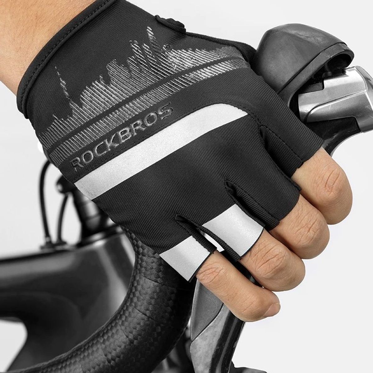 ROCKBROS - Guantes Ciclismo ROCKBROS S247-B Autoreflectantes