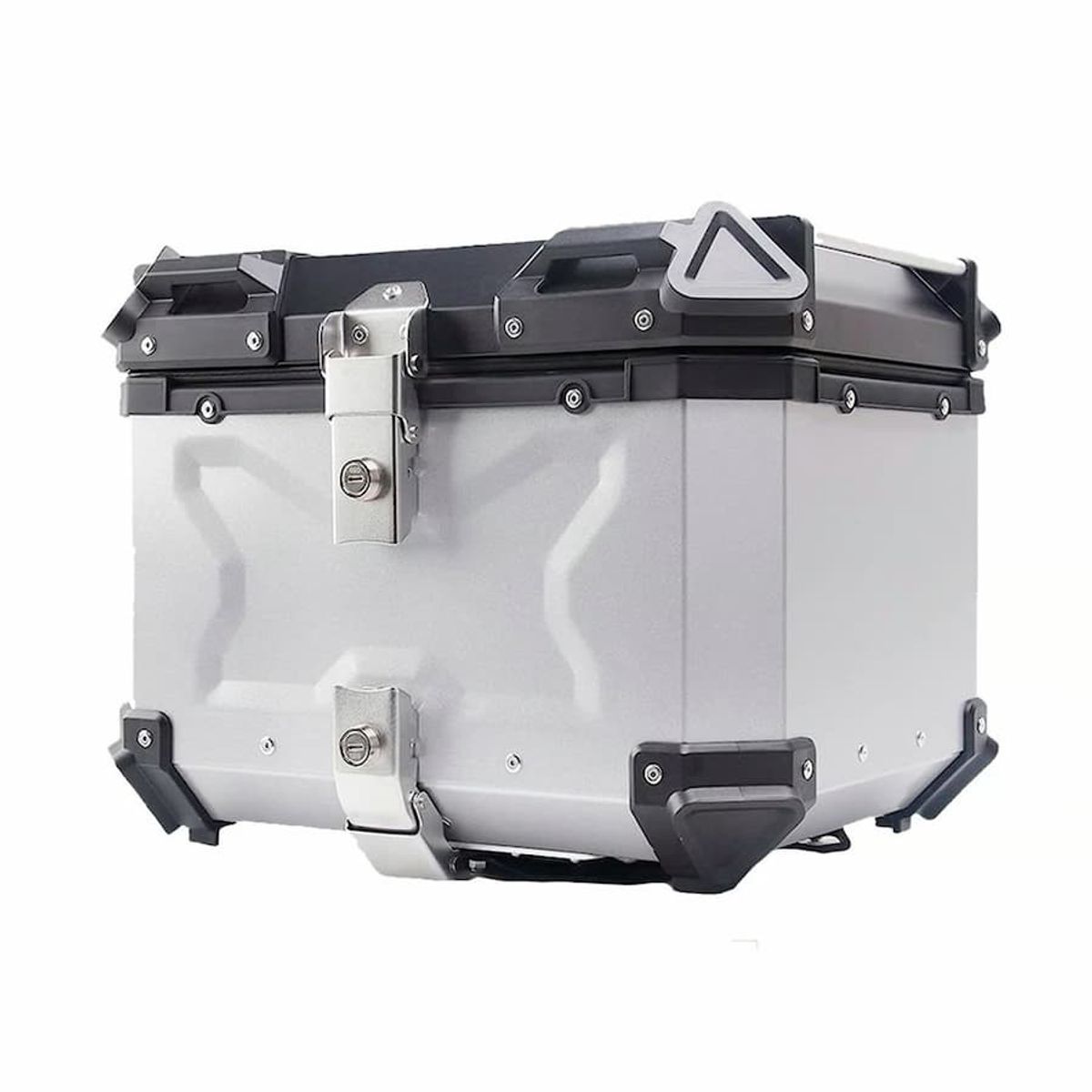 GENERICO - CAJUELA DE ALUMINIO 55LT CROMADO PARA MOTO